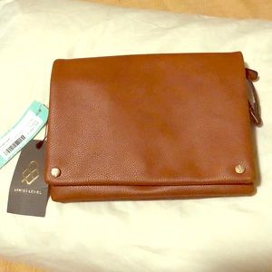 Demi fold over vegan leather crossbody bag